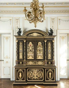 AN EXCEPTIONAL NAPOLÉON III GILT-BRONZE MOUNTED EBONY, LAPIS, JASPER AND MARBLE CABINET, BY LOUIS-AUGUSTE-ALFRED BEURDELEY, CIRCA 1867