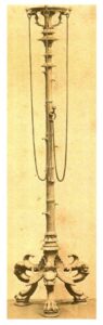 Torchere by Barbedienne in the Pompeian syle exibited at the 1855 Paris Exposition Universelle.